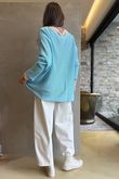 Conrad Slouch Cotton Knit Aqua